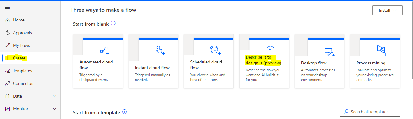 NLP in Power Automate Flow