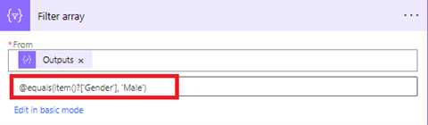 filter the array/collection using power automate or logicapps