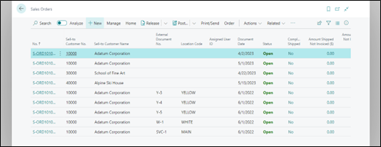 auto create item in business central