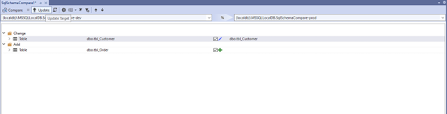 sql scheme compare